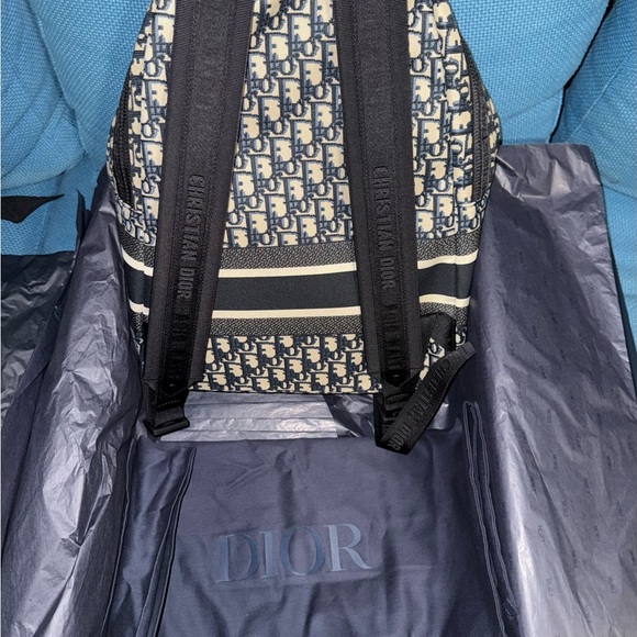 Dior Black and White Monogram Backpack - Picture 3 of 5